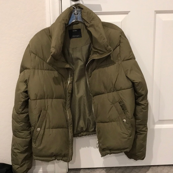 Coats | Dark Green Puffer Jacket | Poshmark
